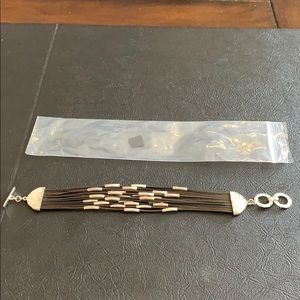 Silpada Speed of Light Leather 925 Bracelet B3183